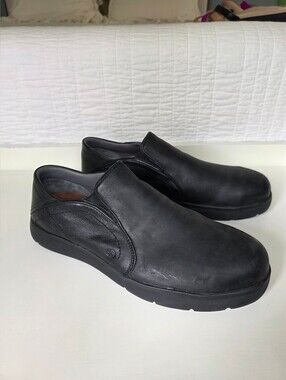 Red Wings Cross Lite Steel Toe Men's Black Slip-On Leather Casual Work Shoes 12